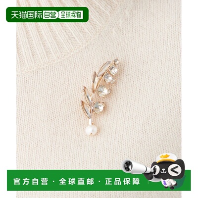 日本直邮TRANS WORK 女士 珍珠胸针 叶形设计 淡水珍珠摇曳款 U1V