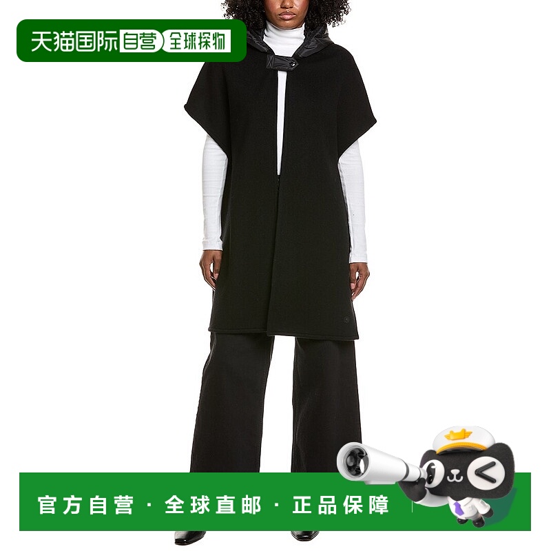 自营Bogner Nilla Wool-Blend Poncho - black 美国奥莱直发