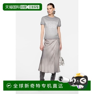 修身 欧洲直邮ACNE T恤短袖 2025新品 针织 喷绘复古logo