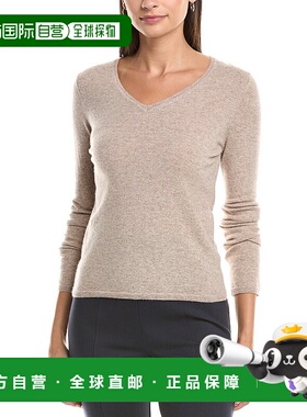 自营InCashmere V-Neck Cashmere Sweater - brown 美国奥莱直发