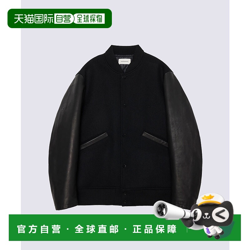 1h可退 日本直邮markaware男装 羊毛 Award夹克 半拉链皮革拼接 1