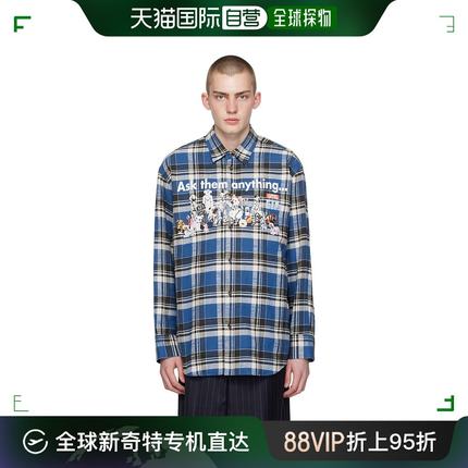 香港直邮潮奢 Doublet 男士蓝色 PZ Today 联名 Pet Robot 衬衫