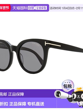 自营 Tom Ford女式Moira偏光太阳镜TF1109 01D黑色53mm-01D 美国
