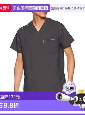【日本直邮】Mizuno医生手术服 男女皆可抗菌防静电炭灰色 L MZ00