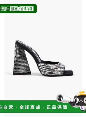 香港直邮The Attico 女士 Devon 水晶装饰绸缎凉拖 231WS000TV072