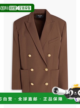 1h可退 香港直邮Balmain 巴尔曼 女士 羊毛双排扣西装外套 AF0SH0