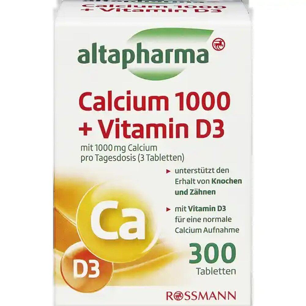 欧洲直邮德国Altapharma钙300ug维生素D3补钙孕妇女性儿童300片