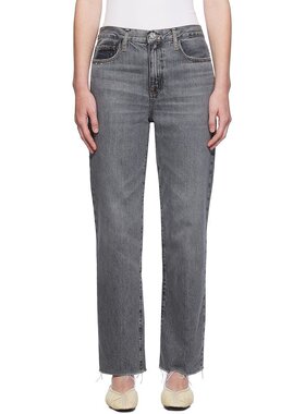 美国直邮FRAME|灰色“Le Jane Ankle Raw Fray”牛仔裤