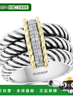 1h可退 【美国直邮】EFFY 系列|EFFY® 钻石三排个性戒指（1/6 克