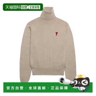 香港直邮Ami Paris 长袖羊毛高领毛衣 HKS411KN0025.