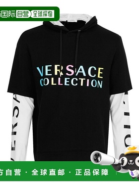 香港直邮Versace 徽标连帽长袖T恤 V800886VJ00358V2005范思哲