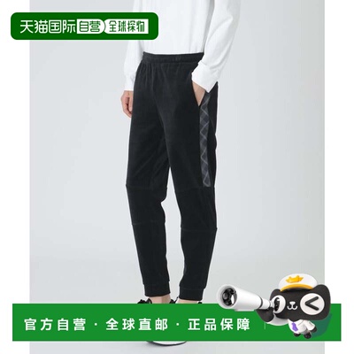 日本直邮Burberry 黑标Crestbridge丝绒运动裤 黑色