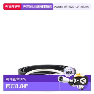 香港直邮潮奢 Diesel 迪赛 男士 徽标腰带 X08516PR666牛皮皮带