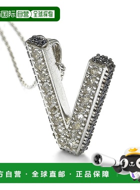 自营 Suzy Levian 纯银蓝宝石和钻石装饰字母吊坠 - 蓝色 美国奥