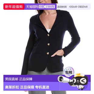 自营Bruno Magli Merino Wool-Blend Sweater Blazer - navy 美国