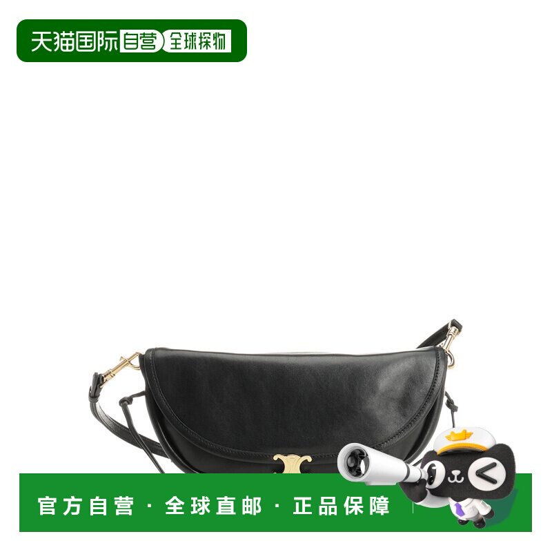 1h可退 香港直邮CELINE 女士斜挎包 L1037377838NO CO 黑色 翻盖图片