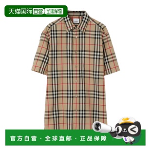 短袖 1h可退 衬衫 男士 博柏利格纹 香港直邮burberry