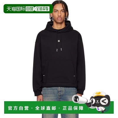 1h可退 香港直邮潮奢 boss 雨果 男士 黑色 Relaxed Fit Stacked-