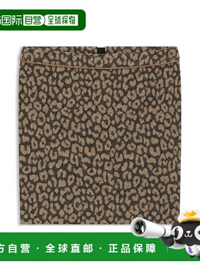 自营bossMini skirt in leopard jacquard 美国奥莱直发半身裙