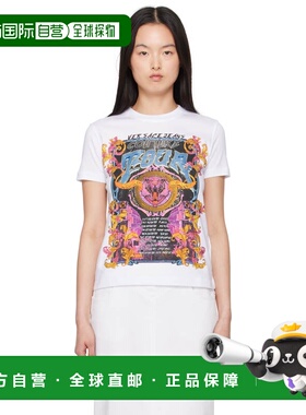 1h可退 香港直邮潮奢 versace 范思哲 女士 白色 Crystal Tour Lo