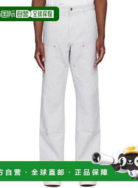 1h可退 香港直邮潮奢 CARHARTT WIP 男士 灰色 Double Knee 长裤