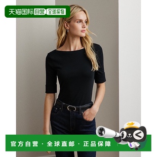 Lauren弹力棉质T恤上衣女装 自营欧洲直邮RALPH LAUREN拉夫劳伦