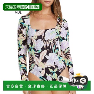 日本直邮Billabong 女士 Shadow Tropic 连体泳衣 长袖连体速干泳