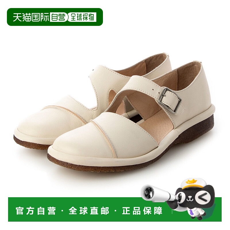 【日本直邮】Saya女士浅口休闲鞋象牙白时尚防滑透气平底软底百搭