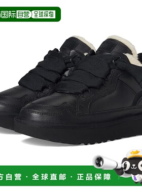 1h可退 香港直邮Ugg 女士 Lowmel 皮质运动休闲鞋 black黑色 舒适