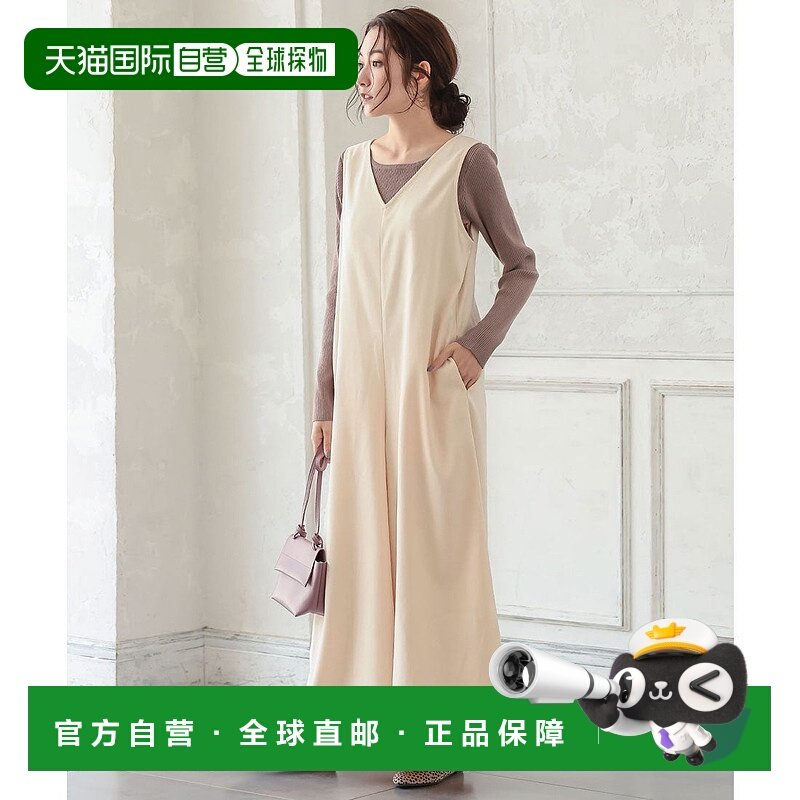 日本直邮KOBE LETTUCE 仿旧V领连身装 [E2943]