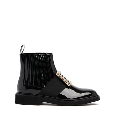 ROGER VIVIER 罗杰·维维亚 女士 25毫米Viv Rangers漆皮靴子