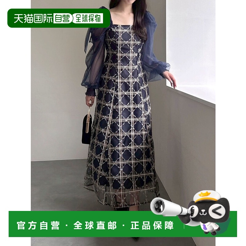 1h可退 日本直邮dazzlin 女装 蕾丝系带设计 宽松显瘦 迷你连衣裙