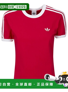 1h可退 香港直邮Adidas 女士 3S 修身T恤 KD3676RED red红色 舒适