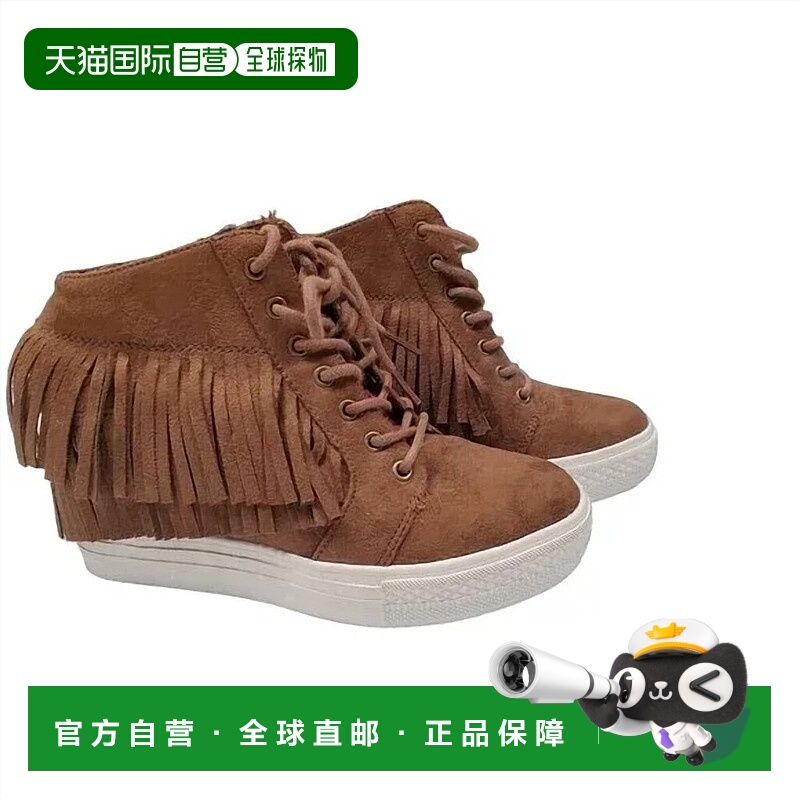 自营not rated footwearWomen's Nick Fringe Sneaker Wedge In B