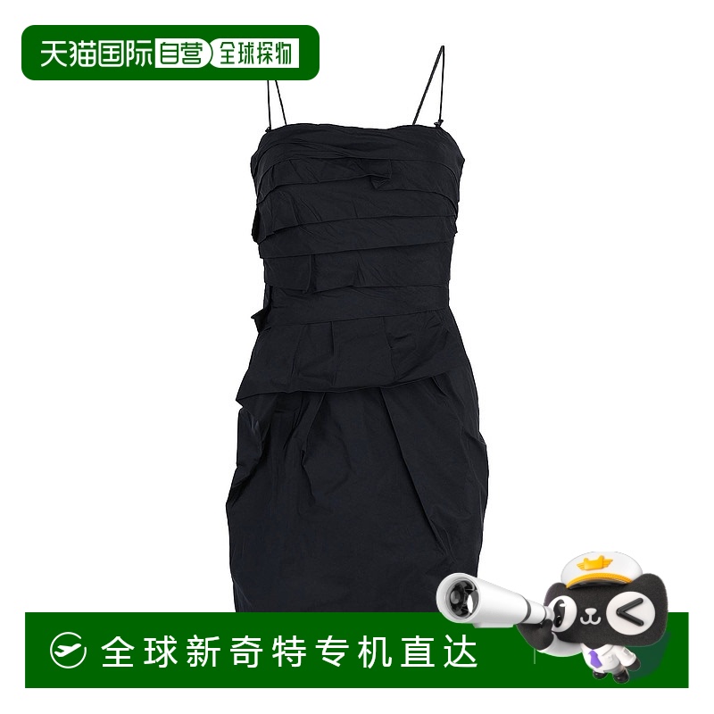 1h可退 香港直邮潮奢 Pinko 品高 女士 紧身连衣裙 black黑色 舒