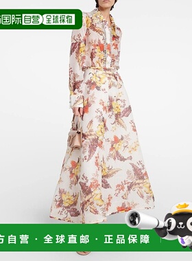 1h可退 香港直邮潮奢 ZIMMERMANN 女士 Matchmaker 印花亚麻真丝