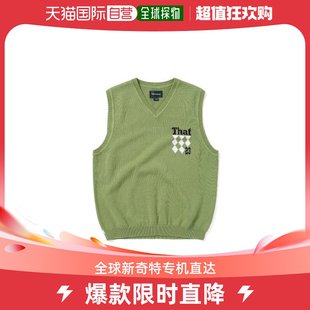 单马甲That 韩国直邮THISISNEVERTHAT Knit Vest GreenTN231KKNPK