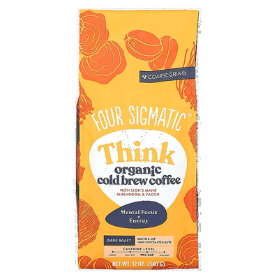 香港直邮Four Sigmatic,含猴头菇和白桦茸的冷萃研磨咖啡，Think1