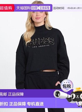 自营guessThais Fleece Pullover - black 美国奥莱直发卫衣