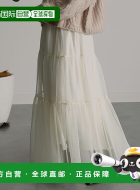 日本直邮RANAN 网纱撕裂裙 [A字裙半身裙纱裙]R05096EW11684