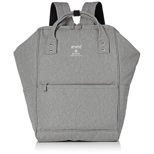 日本直邮Anello 拉锁双肩背包 REGULAR SPS GU-B3013 浅灰色