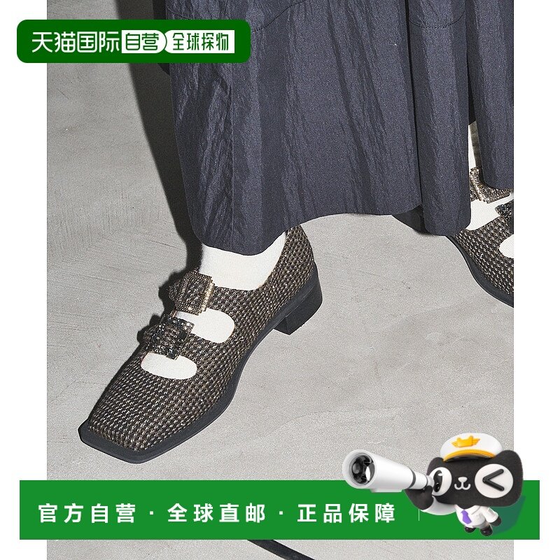 1h可退 日本直邮GRISE 女士宽方头双饰扣玛丽珍鞋 易穿脱设计 251