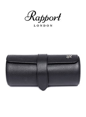 Rapport英国手表收纳包Berkeley皮革黑色腕表包简约款便携工具包