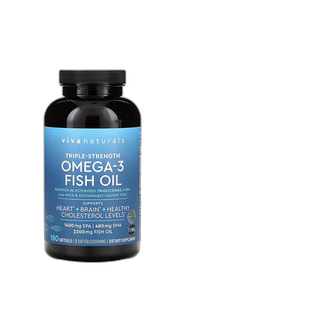 香港直发Viva Naturals鱼油软凝胶健康无麸质钙质软磷脂180粒