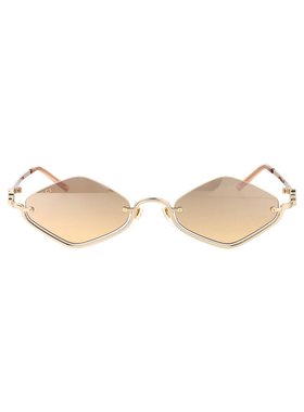 GUCCI 女士眼镜 GG1604S003 AW2024 黄色 几何框太阳镜