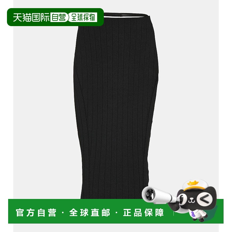 香港直邮Jacquemus 女士 La Jupe Pralu 罗纹针织中长半身裙