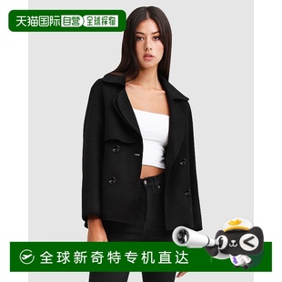 belle bloom我是你 自营 美国奥莱直发 羊毛混纺大衣 黑色