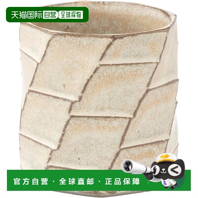 【日本直邮】丸伊製陶 信楽烧 洛克杯 250ml 灰米色 MR-3-4348