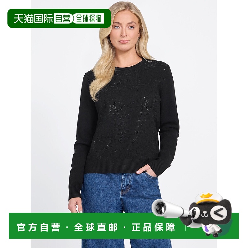 自营guessReggy Sequin Sweater - black 美国奥莱直发