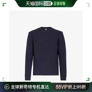 套头衫 香港直邮潮奢 男士 蓝色羊毛套头衫 Fendi